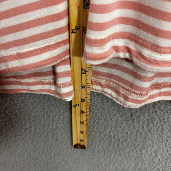 Nordstrom top womens small pink‎ white striped long sleeve oversized tunic comfy - Picture 4 of 7